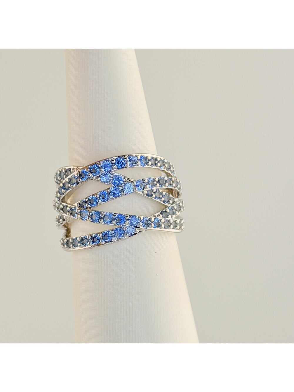 Bomb Party Ring Sz 6 RBP7803 "Chance Of A Lifetime" Aqua Blue Spinel On Rhodium